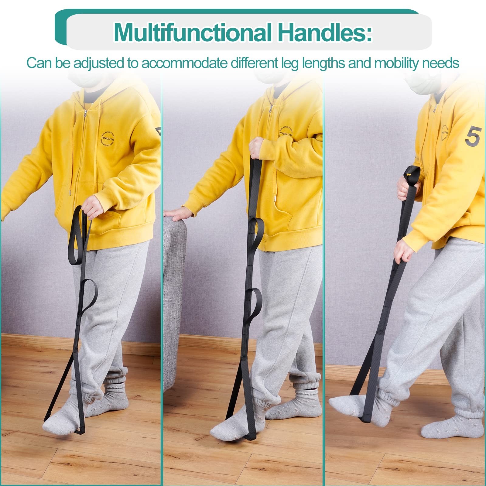 42 Inch Long Leg Lifter,Leg Strap with Large Foot Loop,Leg Lifter After Hip R…