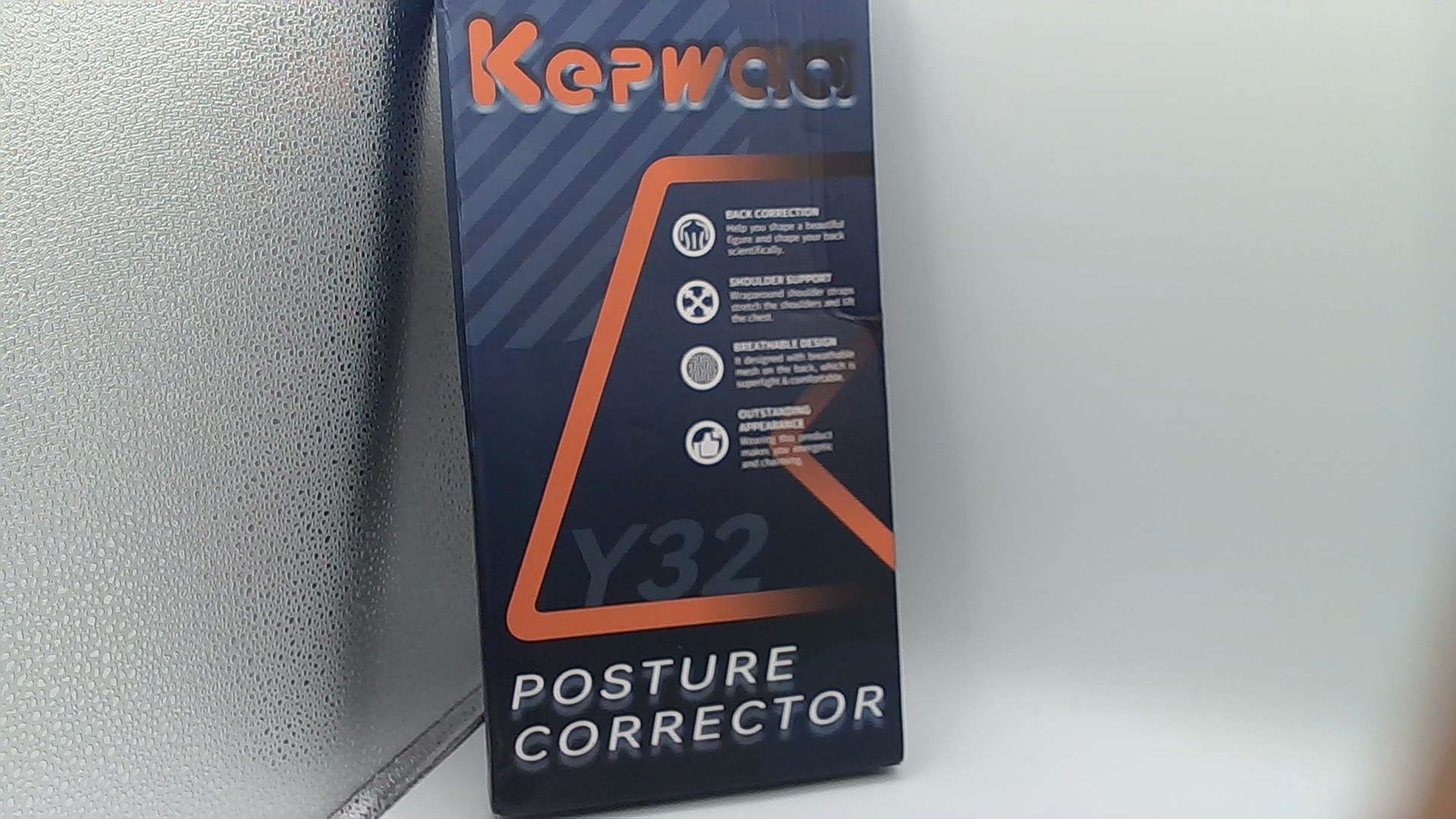 Kepwaa Back Brace Posture Corrector For Men And Women Adjustable, Blue Medium