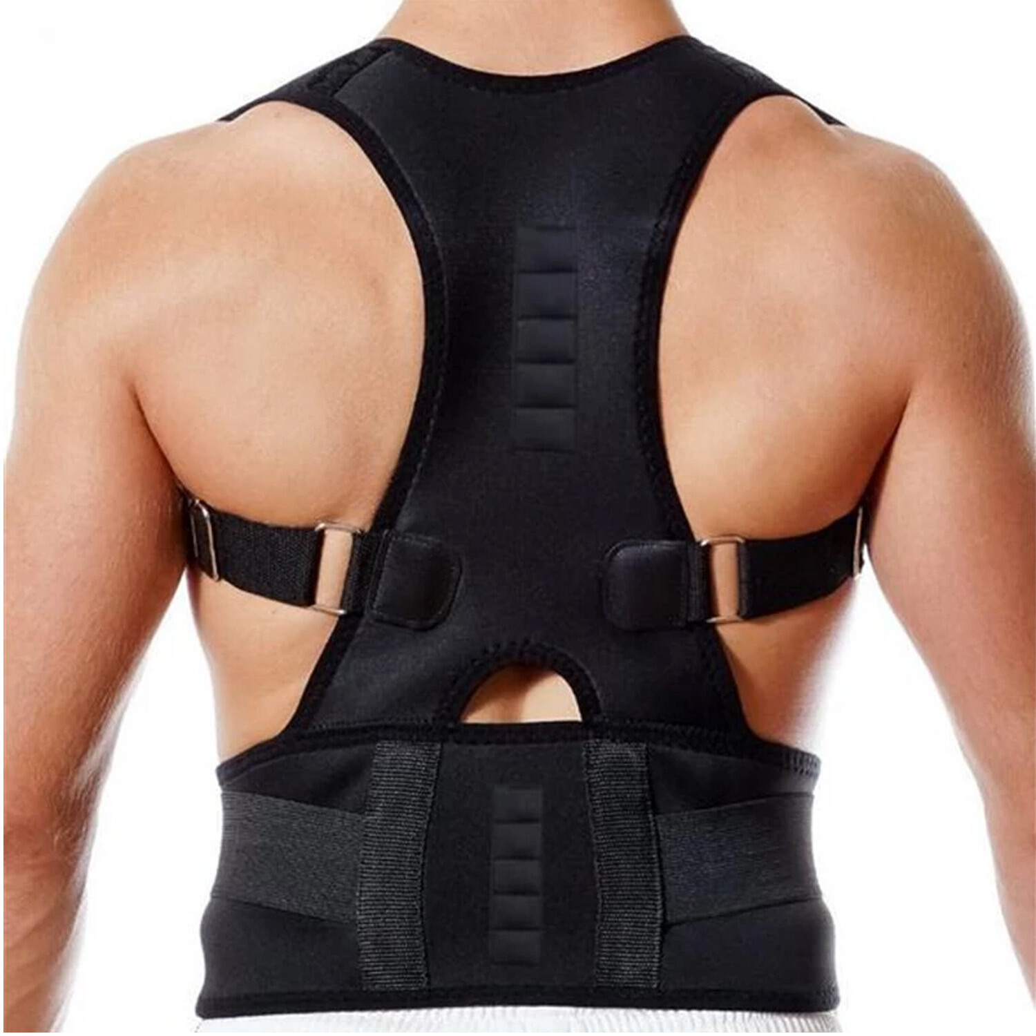 Adjustable Posture Corrector Brace Shoulder Back Support Belt Magnetic Therapy