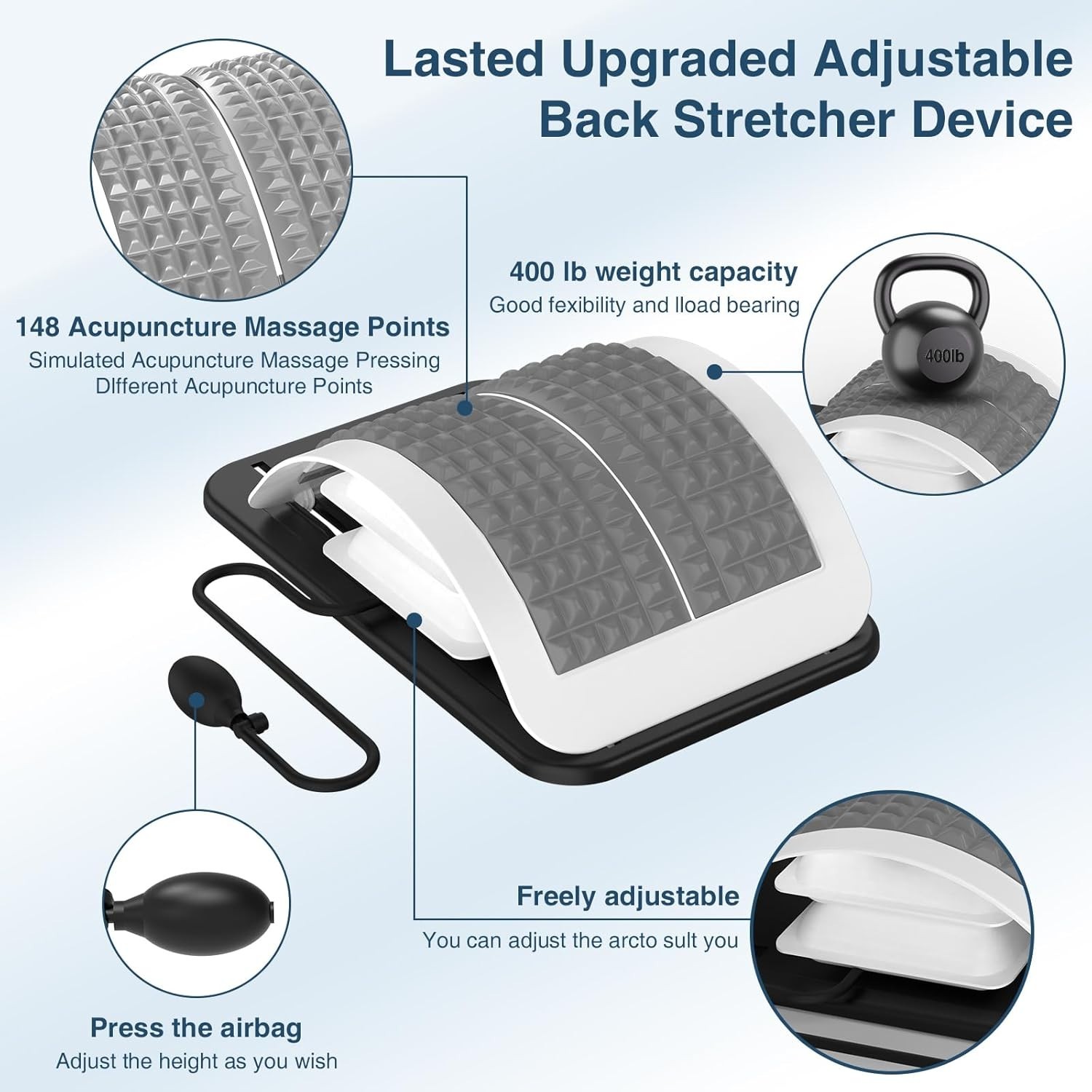 Back Stretcher for Lower Back Pain Relief,Adjustable Inversion Lumbar Tractio…