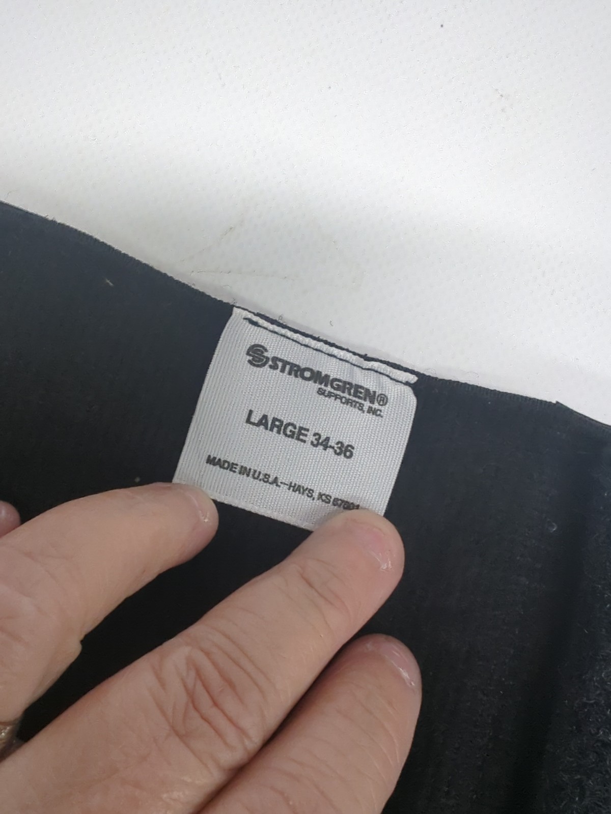 Stromgren Large 34-36 Black Back Brace