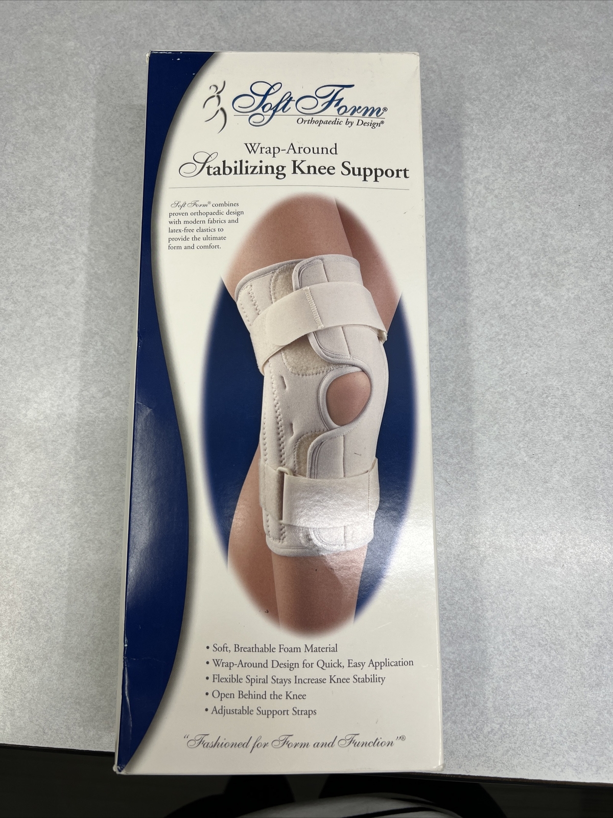 FLA Soft Form Wrap-Around Stabilizing Knee Support Beige X-Small