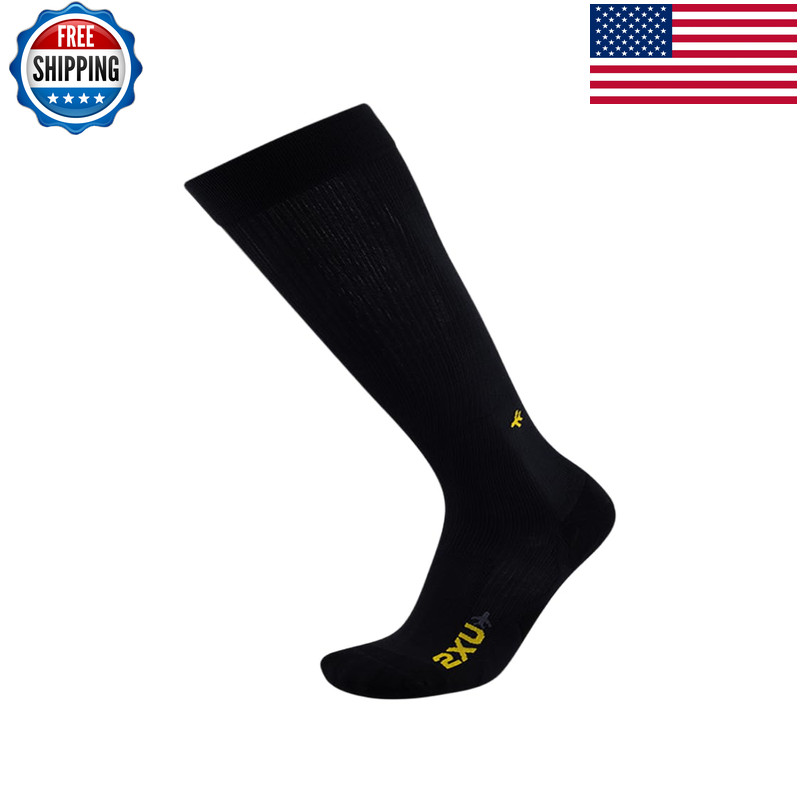 2Xu Flight Compression Socks Black/Black Large 1