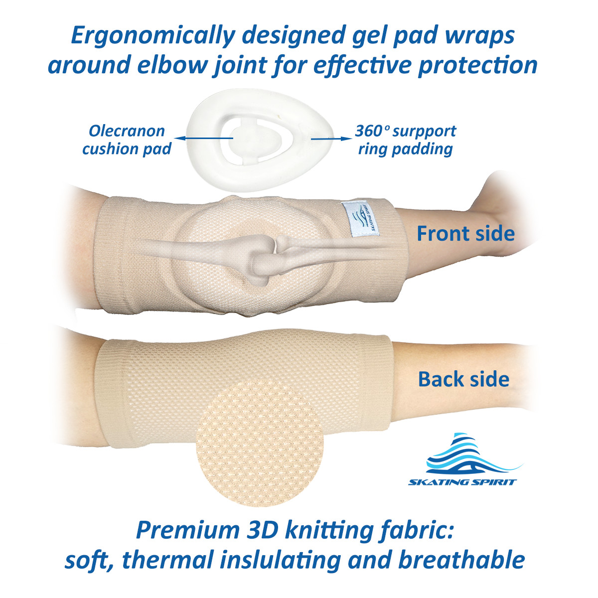Gel Elbow Pads (1 Pair) – Cushion and Protect Elbow Joint