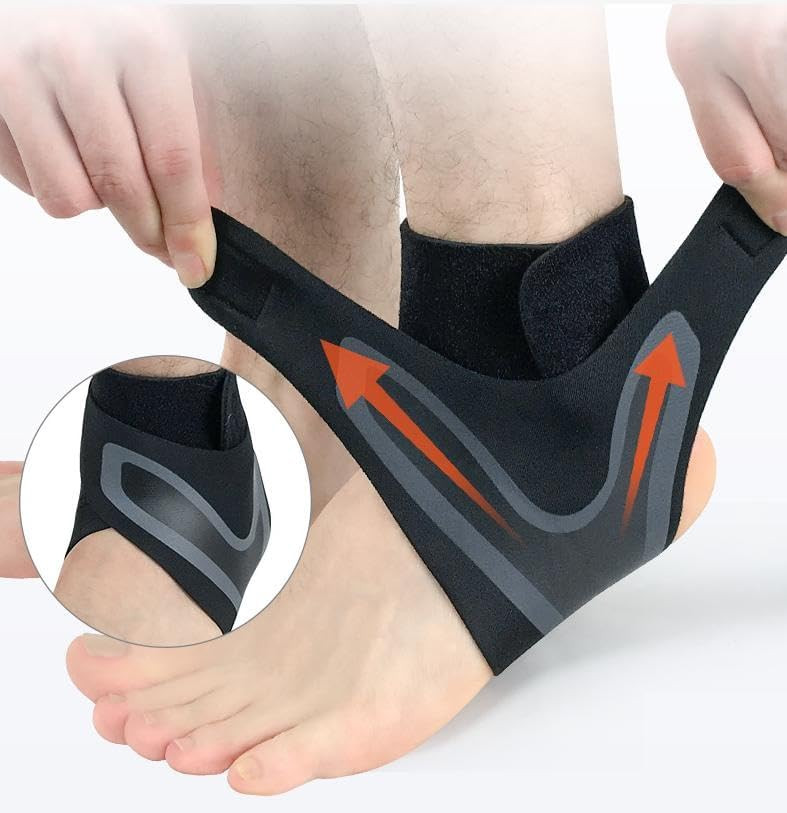 Copper Ankle Support Brace Compression Sleeve Socks Elastic Foot Pain Relief