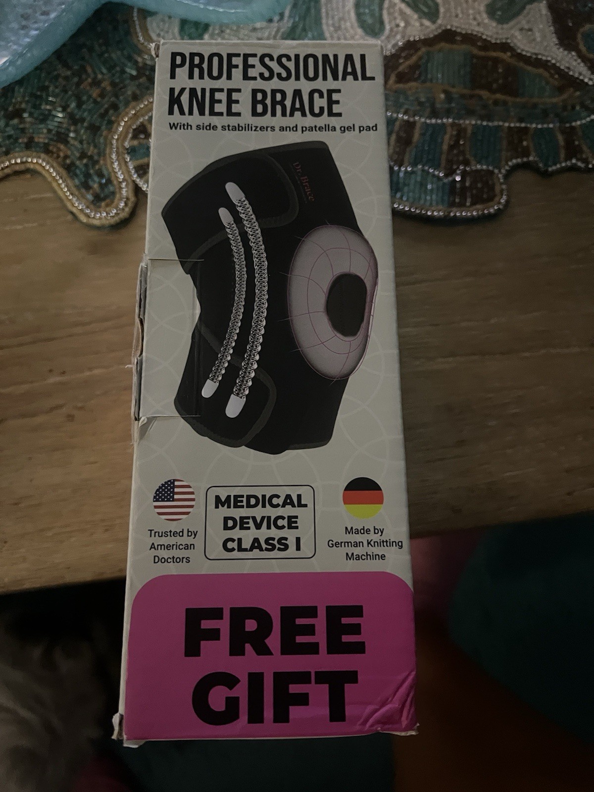 DR. BRACE Elite Knee Brace With Side Stabilizers & Patella Gel Pad Large