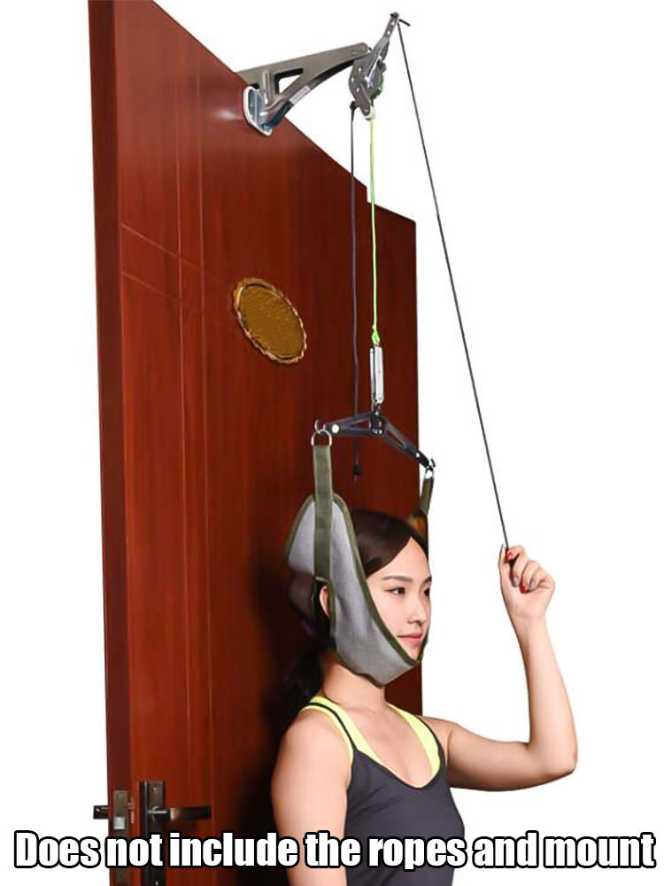 Hanging Neck Traction Kit Cushion Belt Brace Adjustable Correction Stretcher