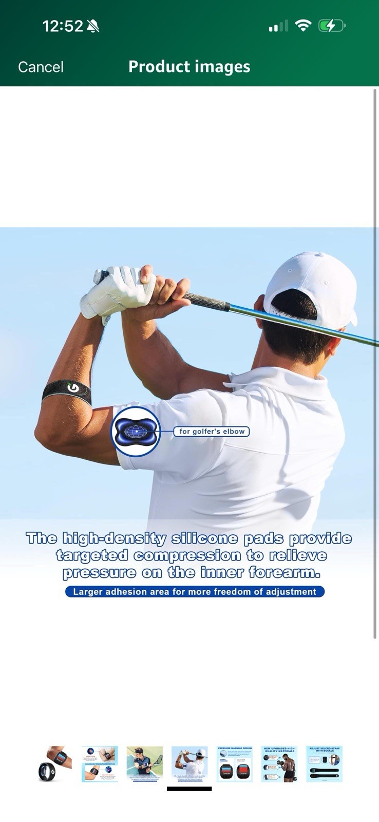 Tennis Golfers Elbow Brace Support Strap Tendonitis Band Pain Relief Support