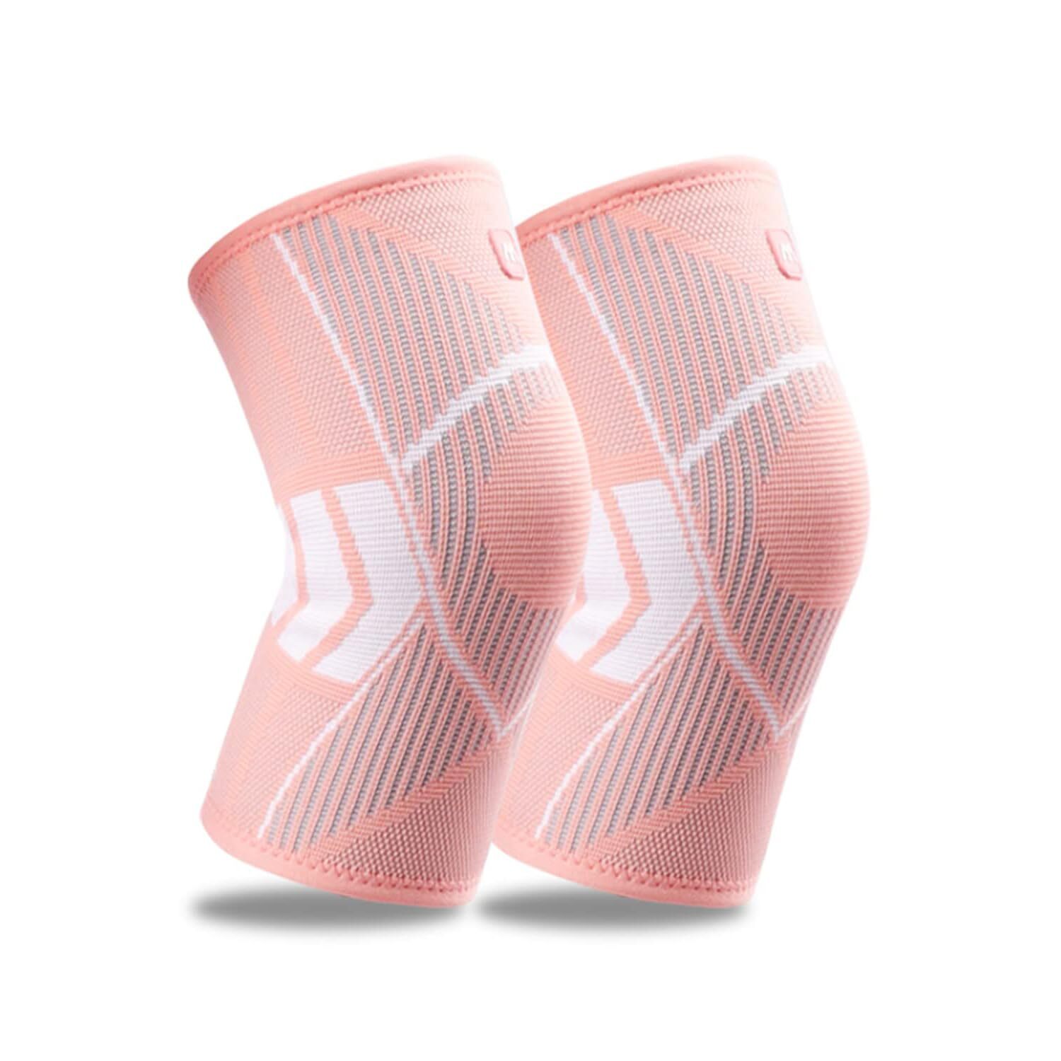 2 Pack Compression Knee Sleeves Knee Brace Support for Running Basketball Gym L