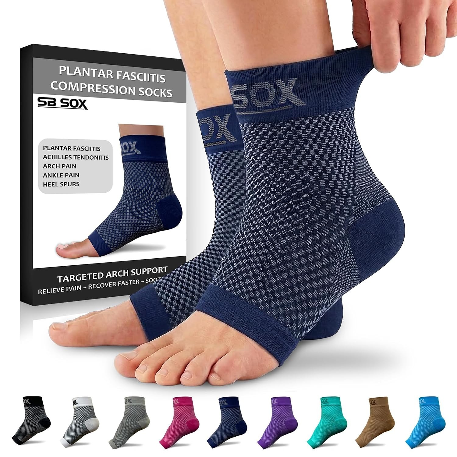 Plantar Fasciitis Compression Socks – Arch Support Sleeve for Heel Pain Relie…