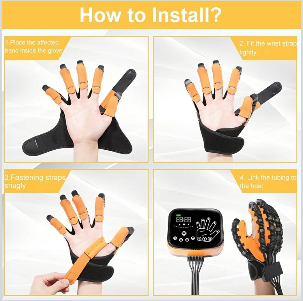 LEFT LARGE Rehabilitation Robot Glove Stroke Recovery Hand Dysfunction Training