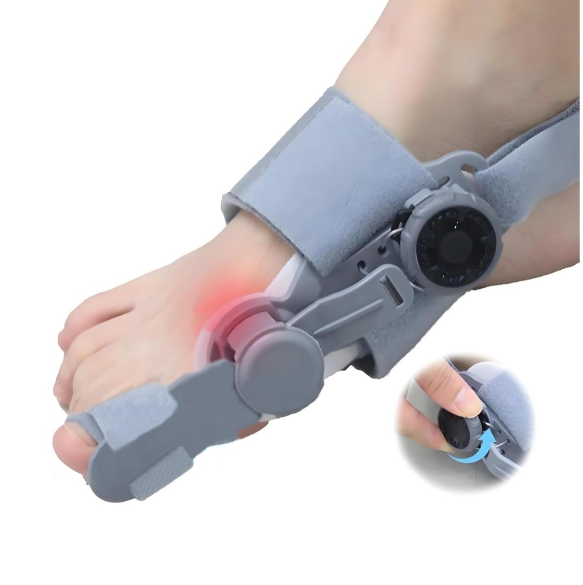 Adjustable Bunion Corrector Toe Alignment Splint Brace Foot Gray 1pc