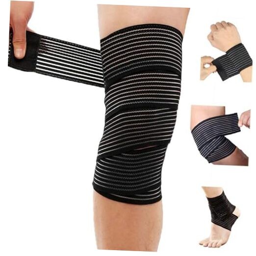 Extra Long Elastic Knee Wrap Compression Bandage Brace Support for Legs,