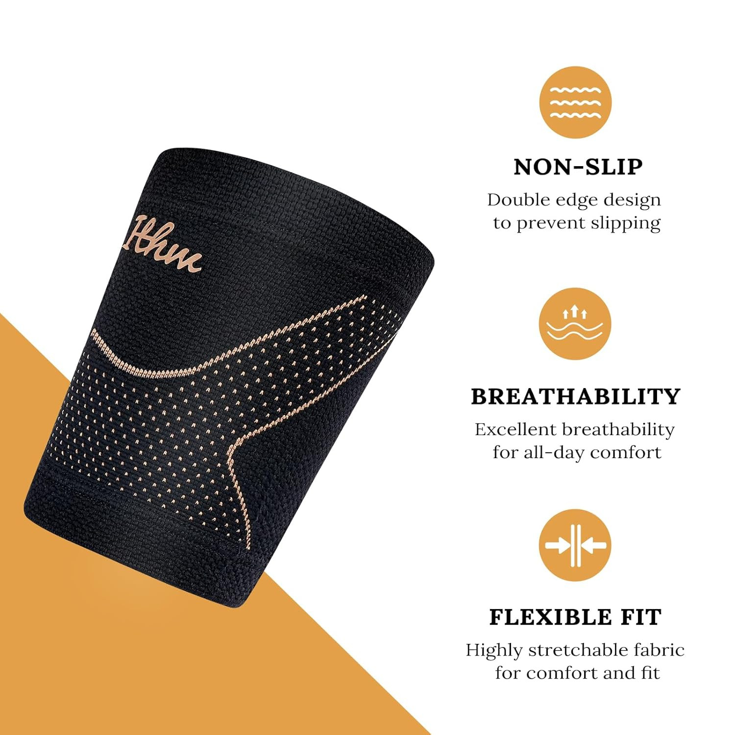 Copper Bicep Tendonitis Brace, Bicep Compression Sleeve for Pain Relief, Upper A