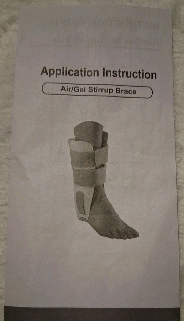 Air/Gel Stirrup Brace Ankle Brace Black New