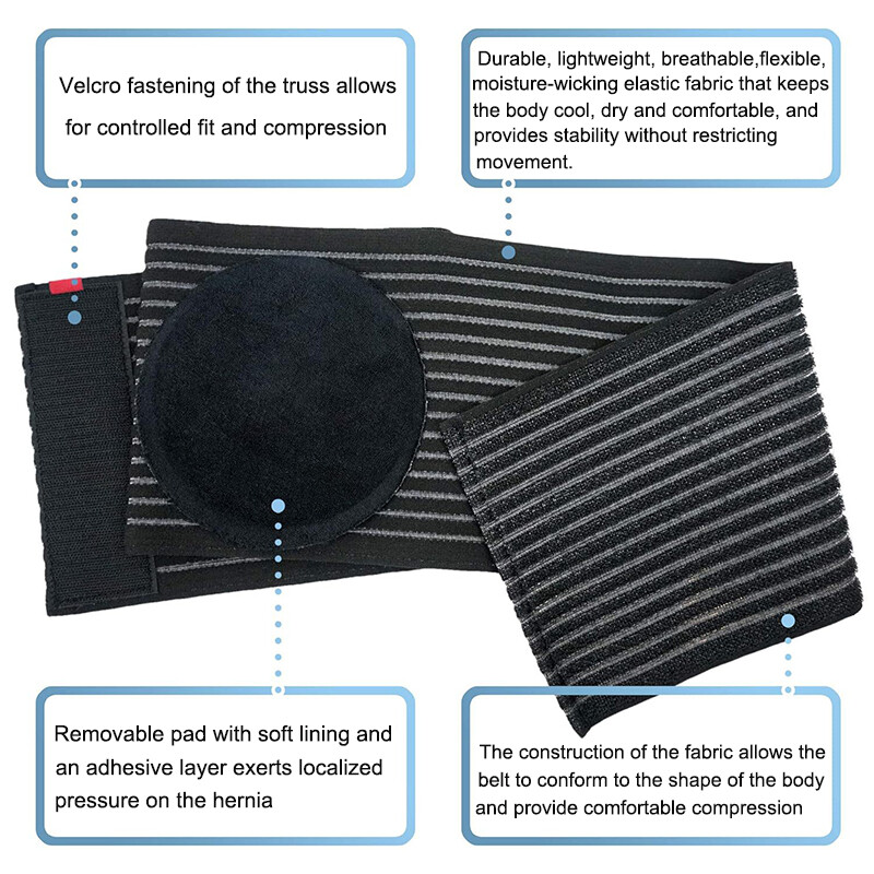 Ergonomic Umbilical Hernia Belt – Abdominal Support Binder with Compression Pad