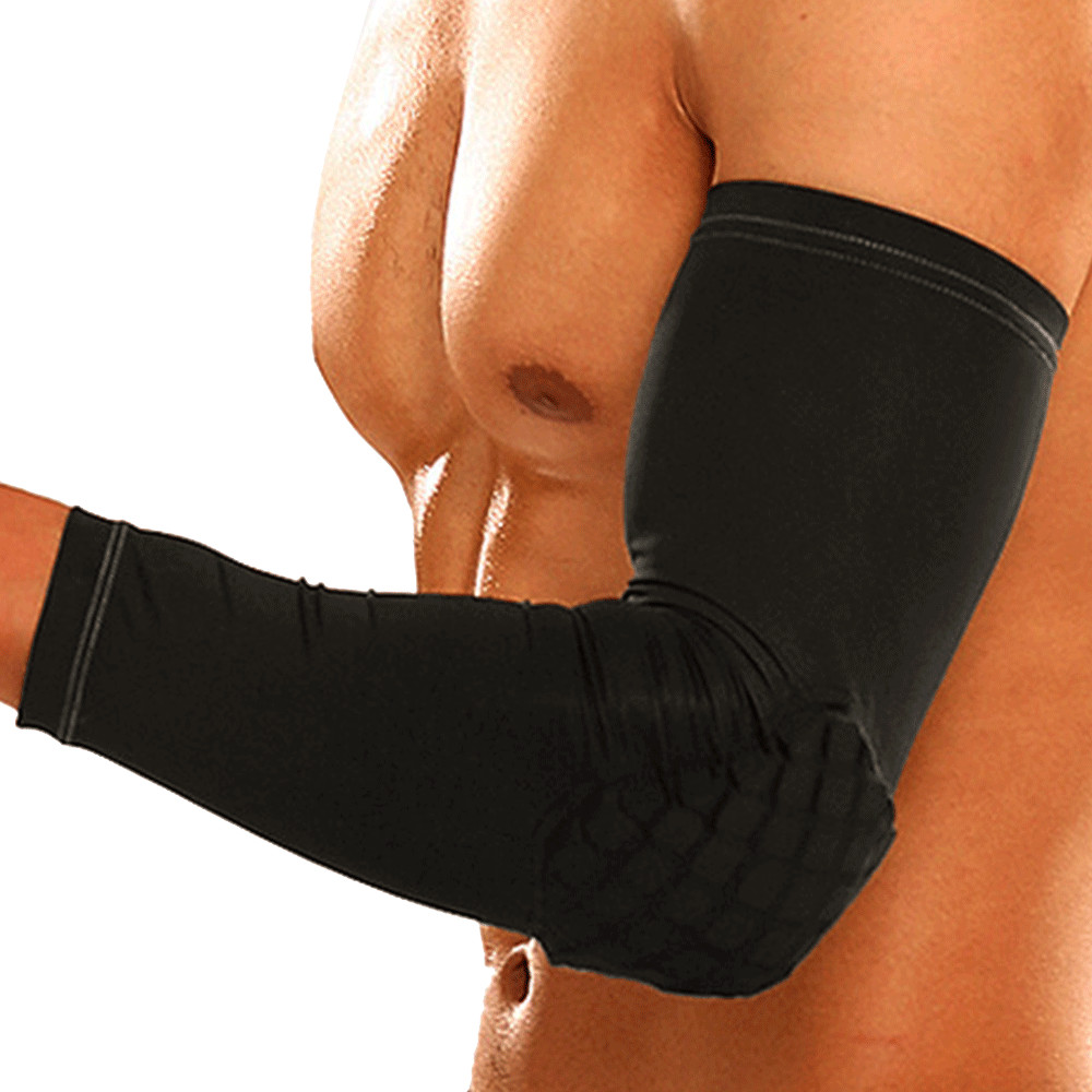 Compression Sleeve Arm Elbow Support Brace Joint Honeycomb Pad Arthritis Workout