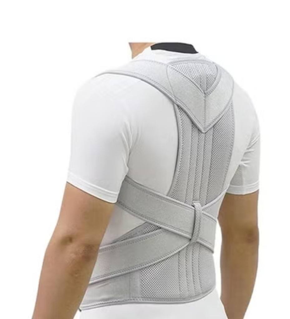 MEN’S ADJUSTABLE POSTURE CORRECTOR LOW BACK SUPPORT SHOULDER BRACE BELT 3XL NWT