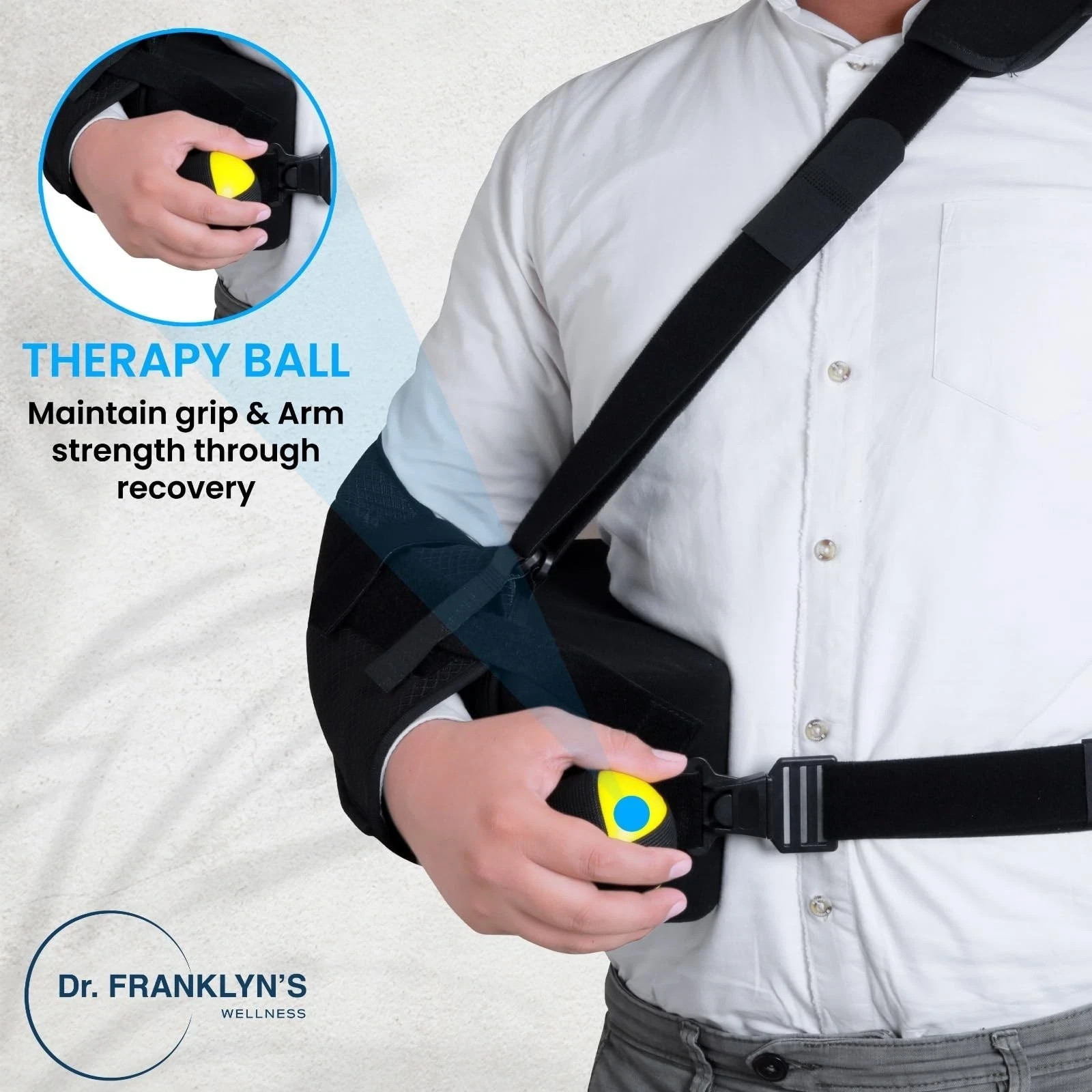 Dr. FRANKLYN’S Arm Sling Shoulder Brace with Abduction Pillow .