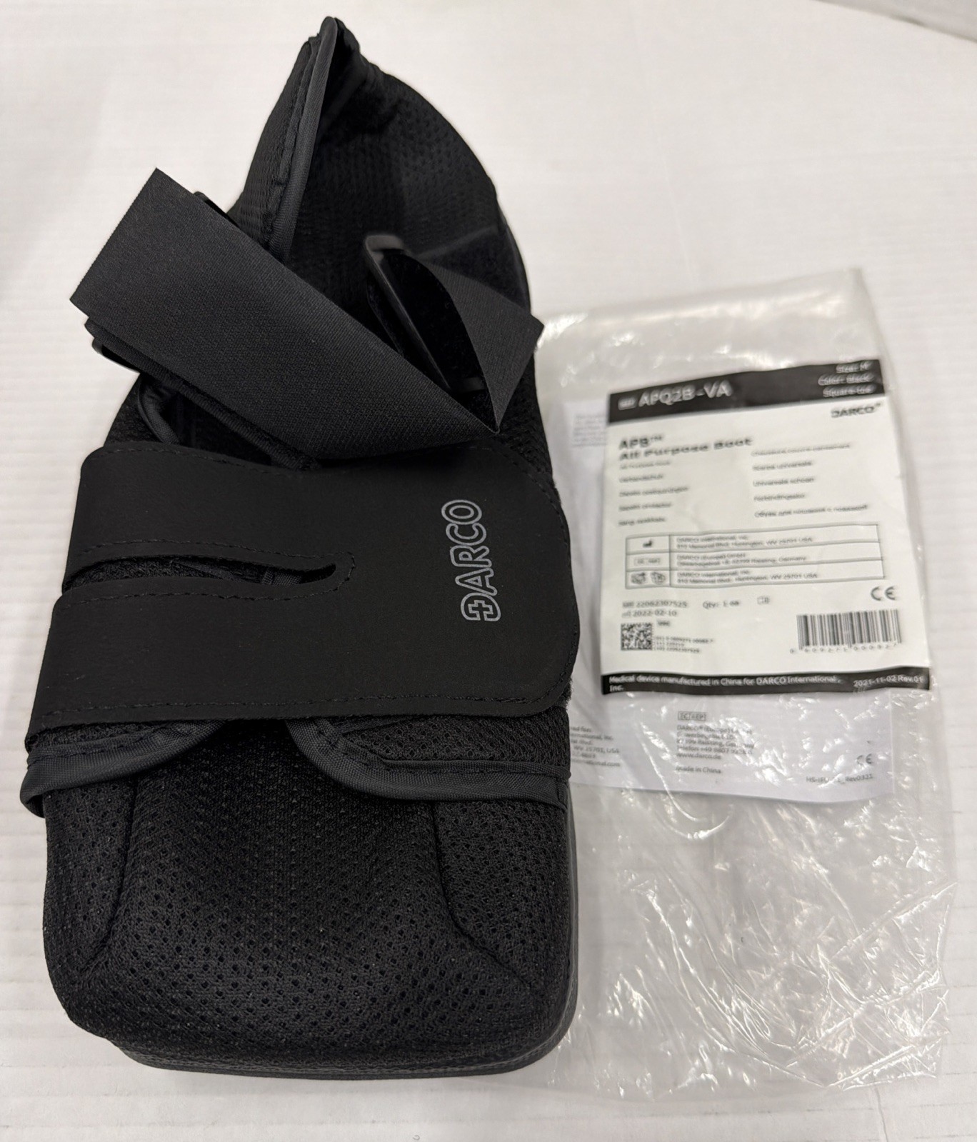 DARCO APB All-Purpose Boot Closed Square -Toe Post-Op Medical Shoe Black M