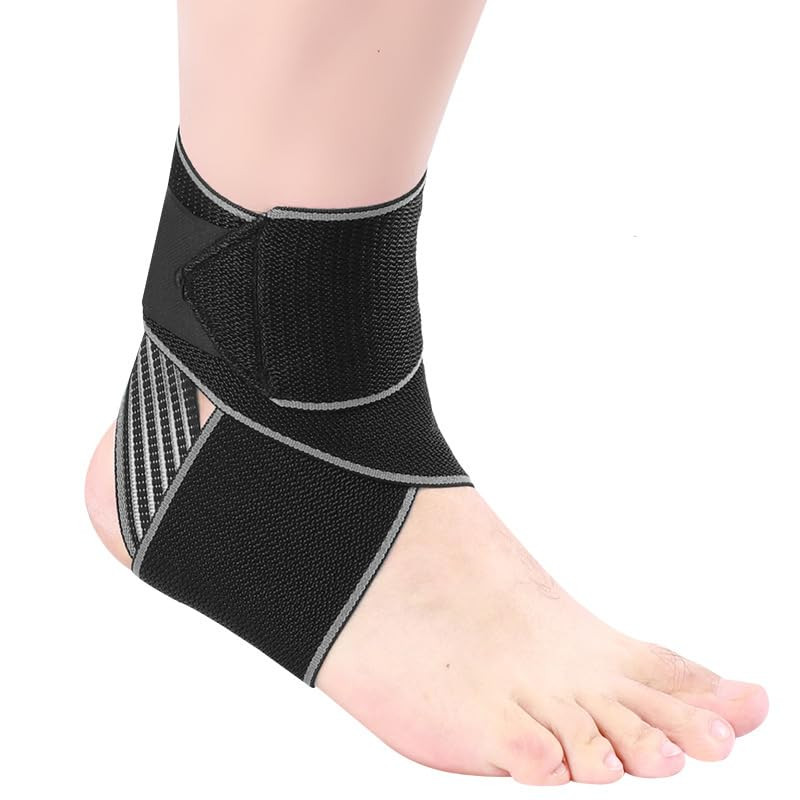 2 Pcs Adjustable Ankle Brace Compression Sleeve Support Fasciitis Pain Relief US