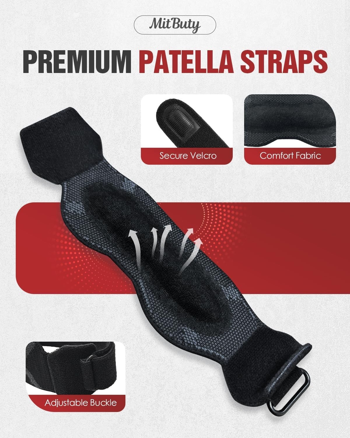 Lightweight Patellar Knee Strap with Silicone Pad – Ideal for Sports & Running
