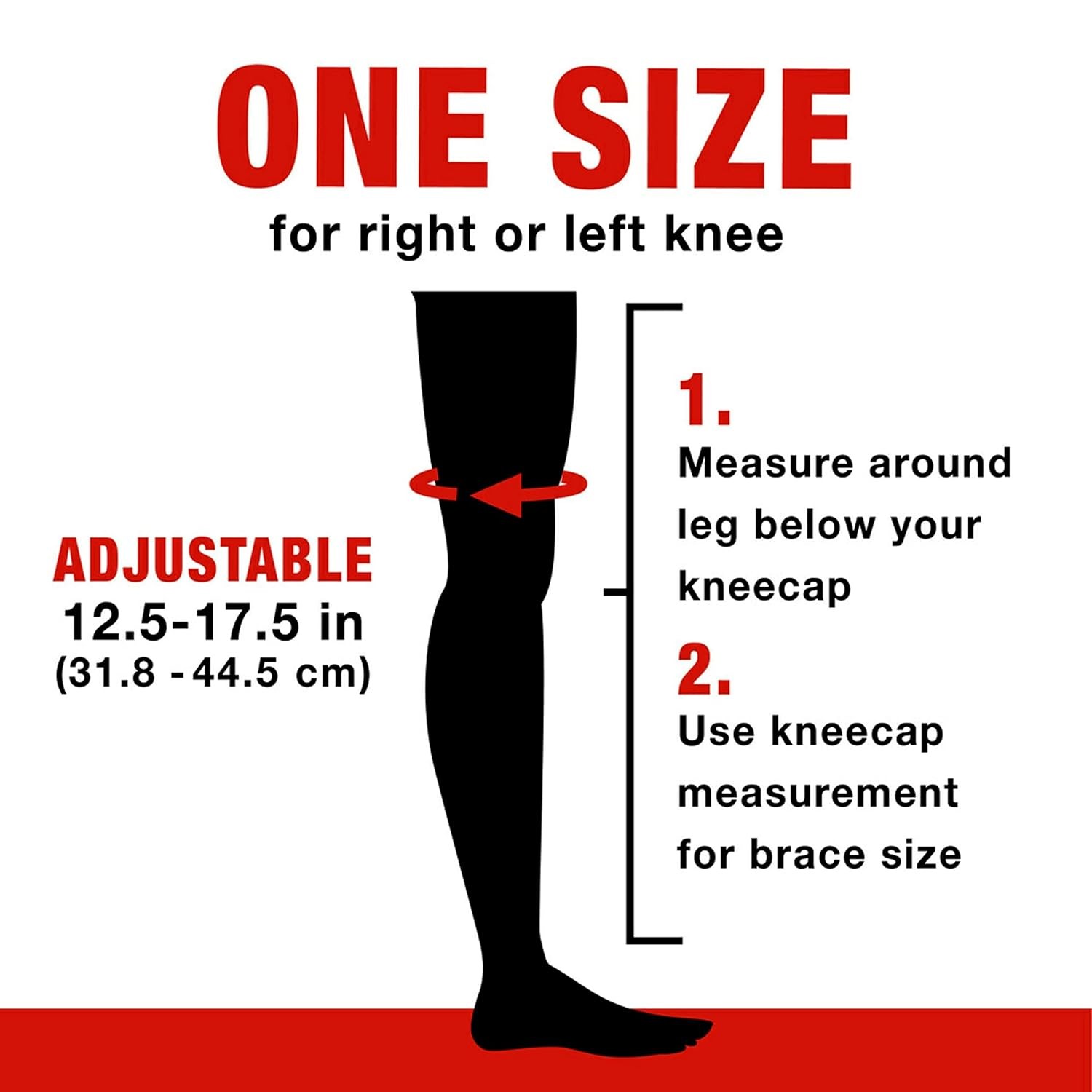 ACE Brand Knee Strap, Adjustable, Black, 1/Pack 207359