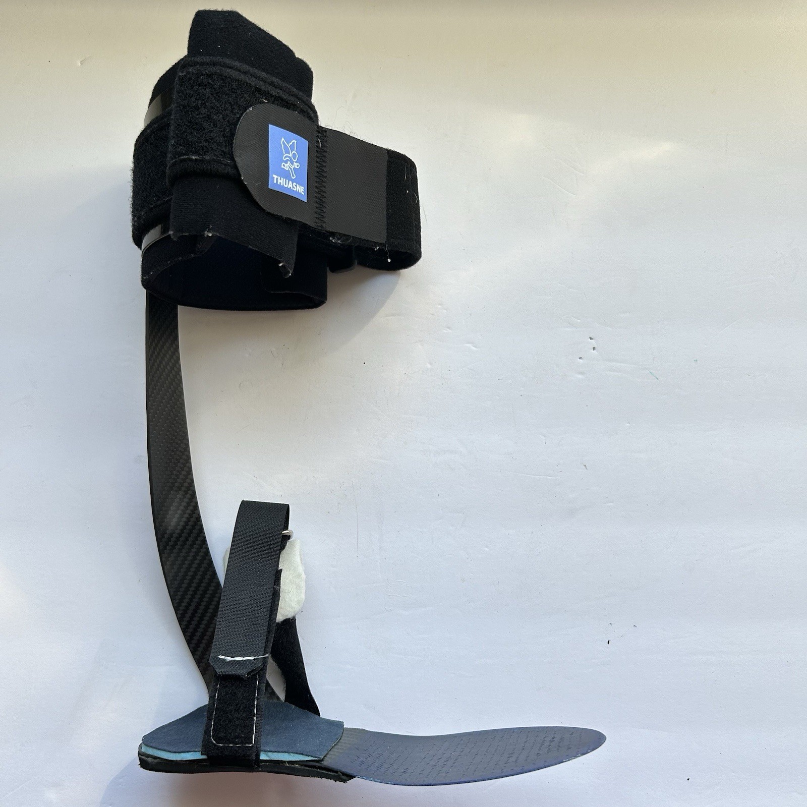 Thuasne SpryStep Carbon Fiber AFO Orthotic Foot Drop Brace Blue Black Left Small