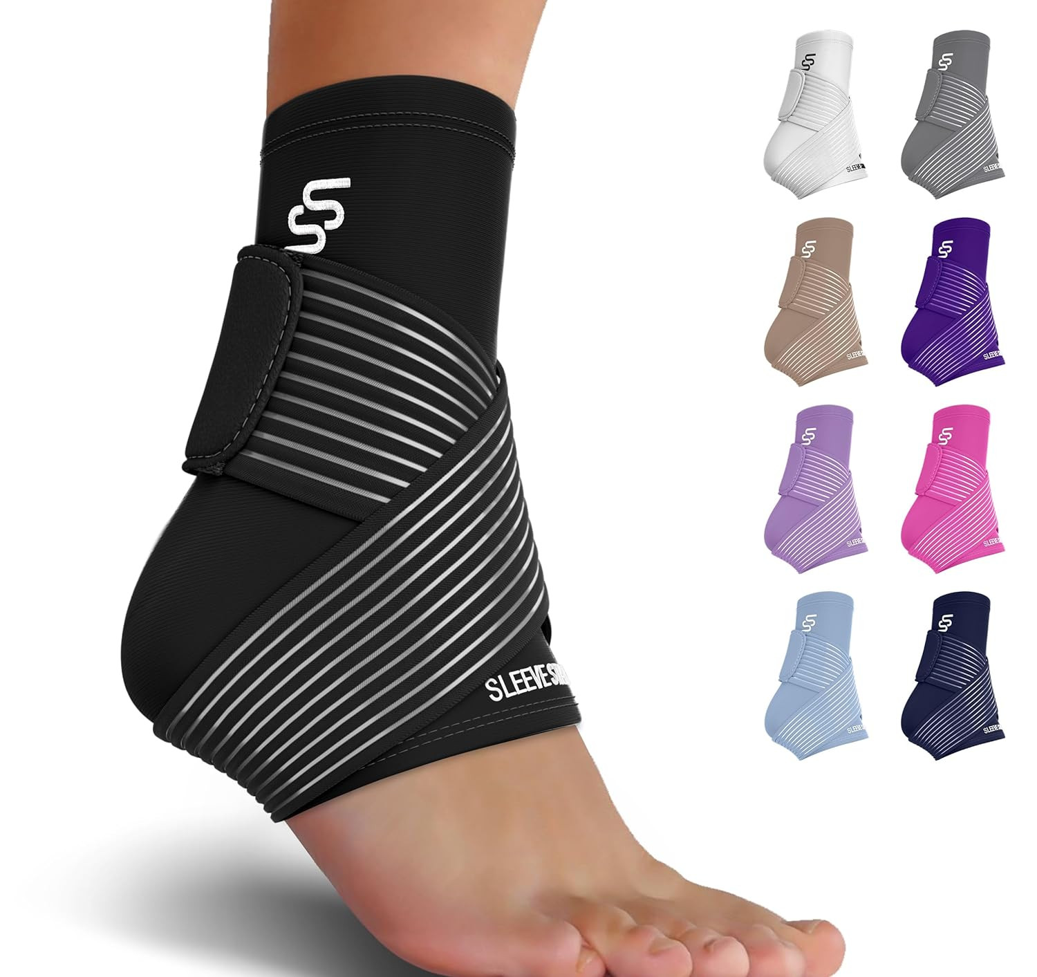 Ankle Brace for Sprained Ankle, Plantar Fasciitis Relief Achilles Tendonitis Bra