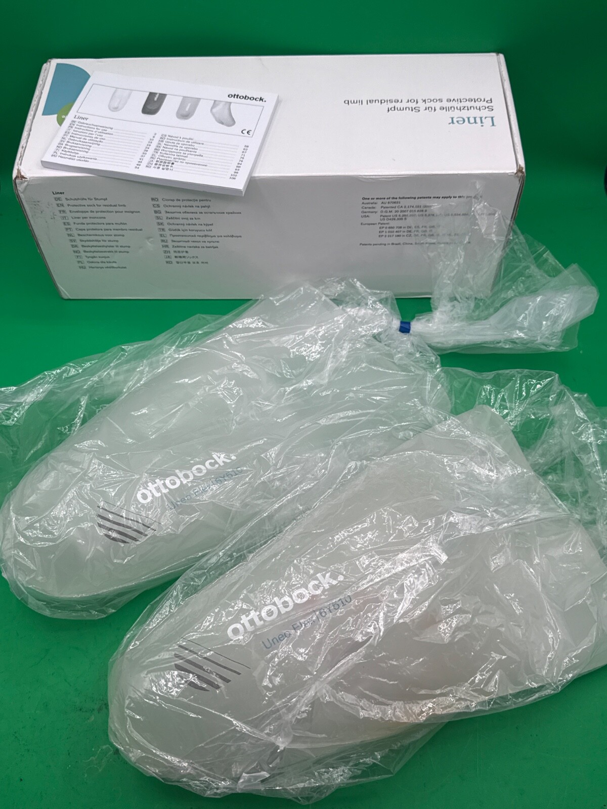 Pair Ottobock Otto bock uneo flex urethane prosthetic liner. 6Y510=260×125