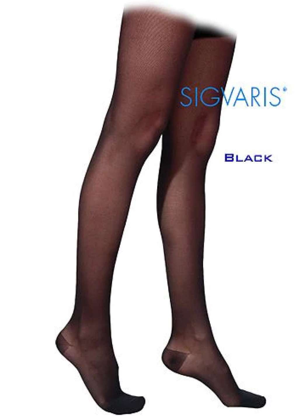 Sigvaris Truly Transparent Thigh High With Grip Top 20-30mmHg Closed Toe Long Le