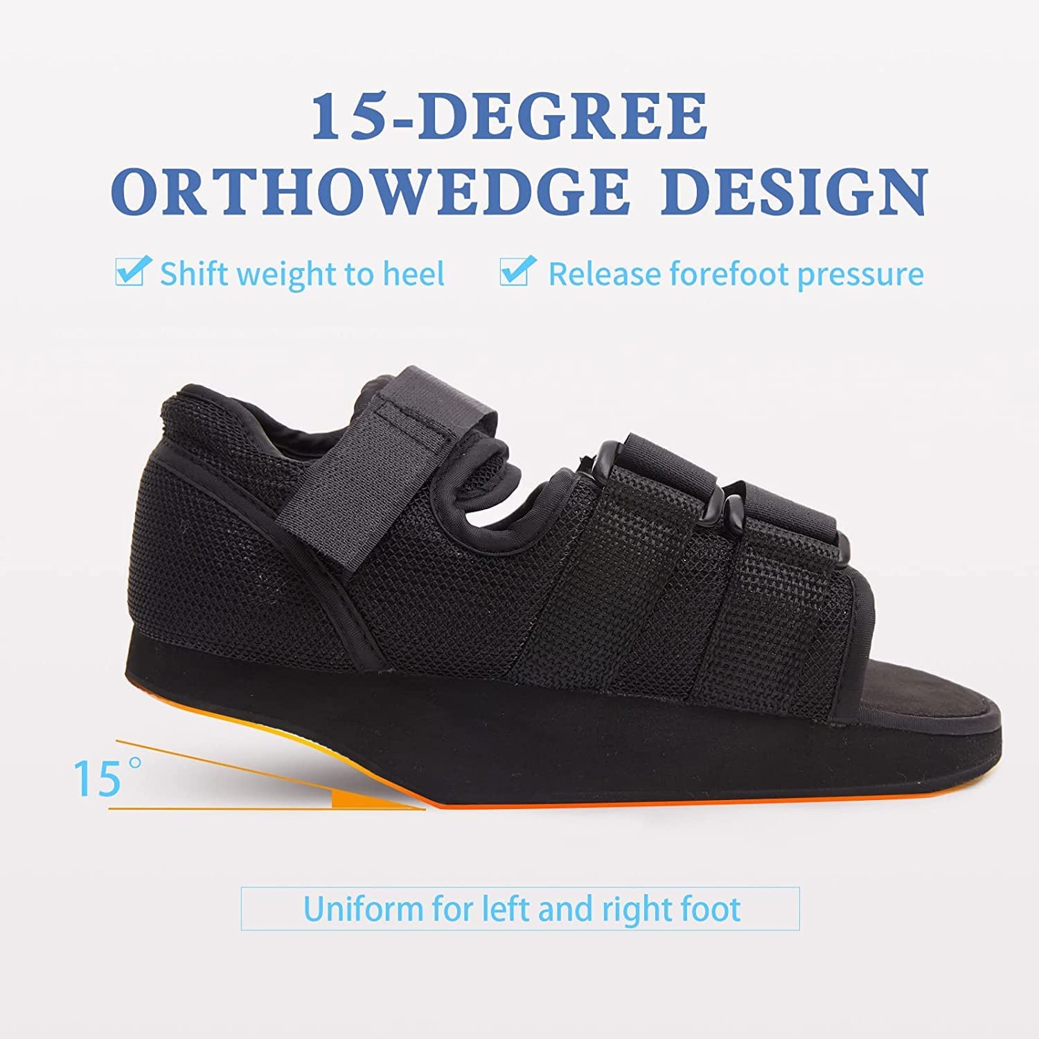 Heel Wedge Healing Shoe Post Op Shoe Lightweight Heel Orthopedic Foot Brace O…