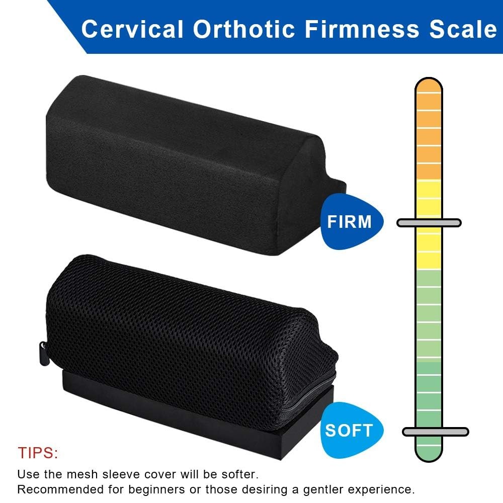 Cervical Neck Wedge â€“ Firm Foam Orthotic Block for Neck Curve Restoration, Su