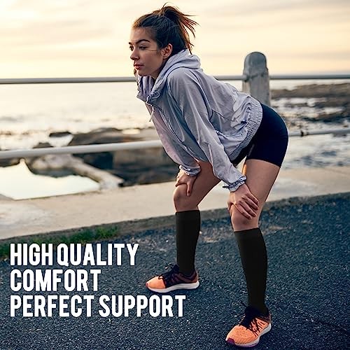 Copper Compression Socks Men & Women 4 Pairs,Best Large-X-Large A1 – Black