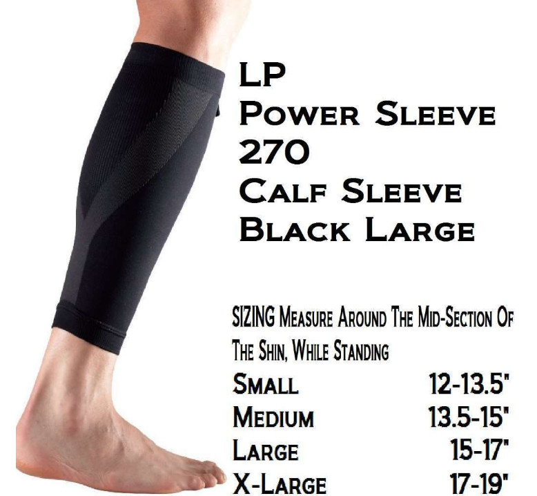 La Pointique LP Calf Compression Support Sleeve Black Medium (M) New