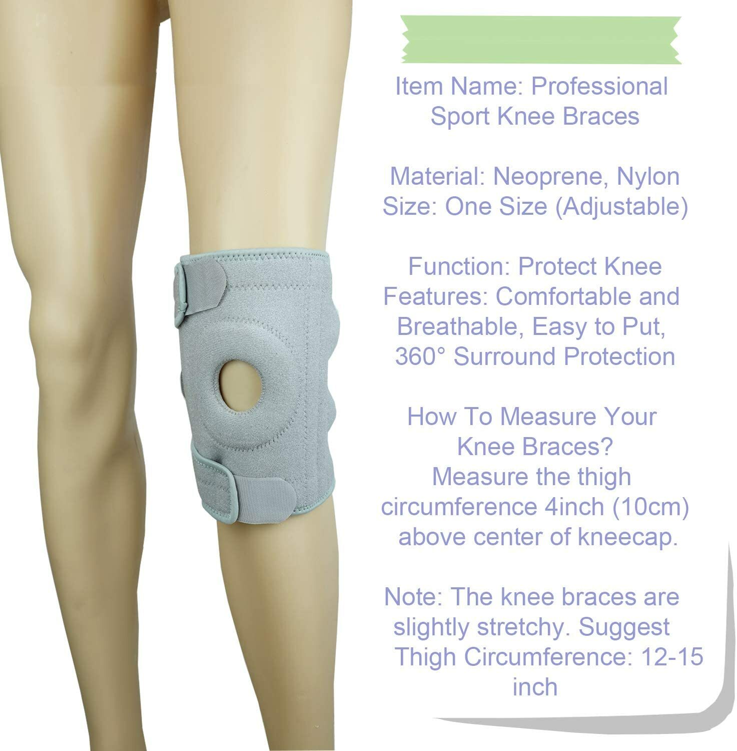 Knee Brace Pro Compression Sleeve Injury Recovery Relief Pain Support Stabilizer