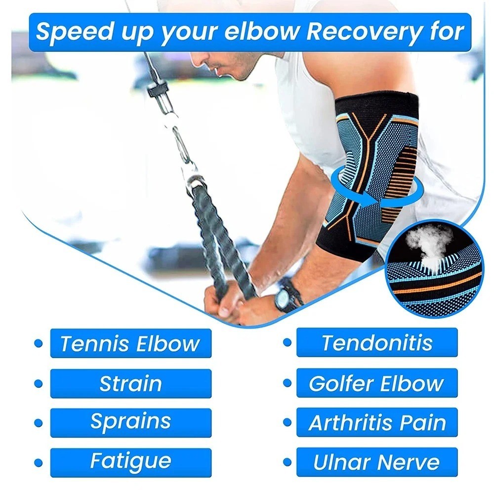 Nylon Elbow Brace Compression Support Sleeve Arthritis Tendonitis Joint Pain US