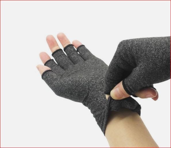 Copper Compression Arthritis Gloves Hand Wrist Support, Pain Relief Fingerless