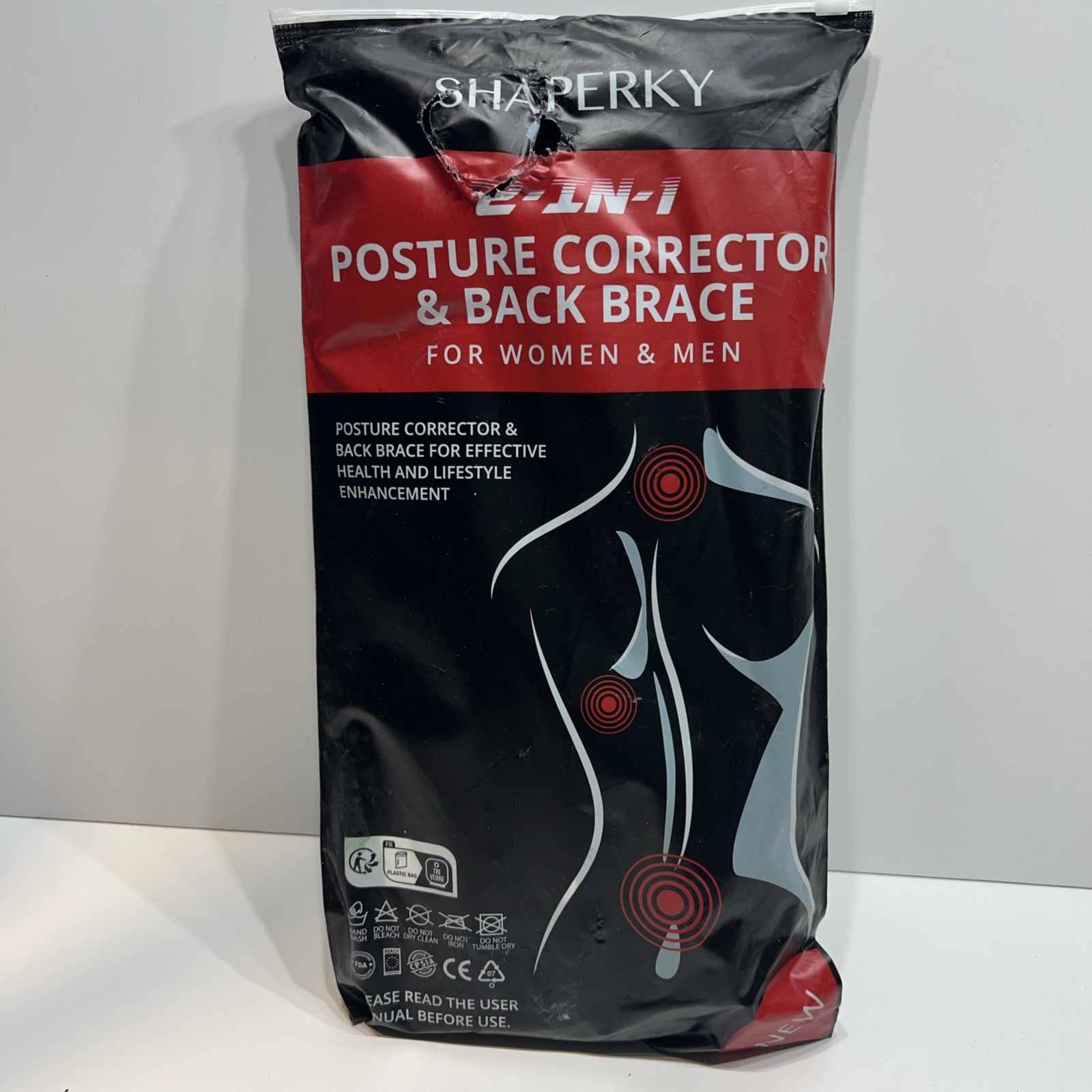 Shapely 2-in-1 Posture Correction & Back Brace For Women And Men New!