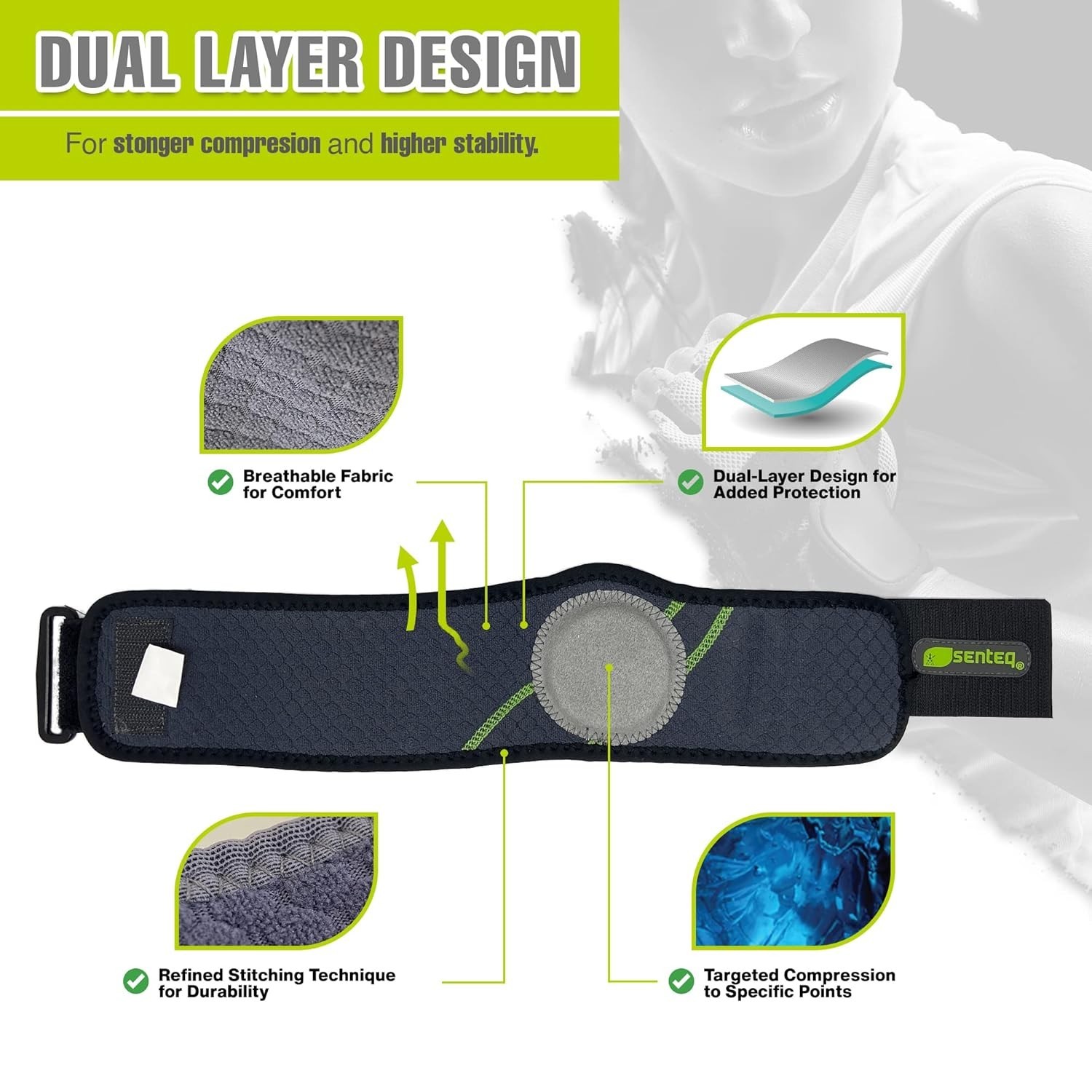 Black Tennis Elbow Brace: Arm Band for Tennis Elbow, Golfer Elbow and Forearm…