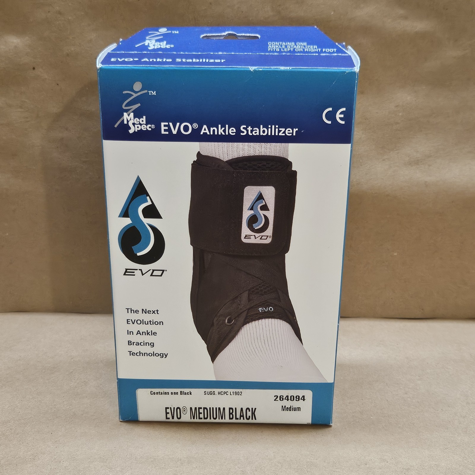 Med Spec Ankle Stabilizer Orthosis EVO Medium Black
