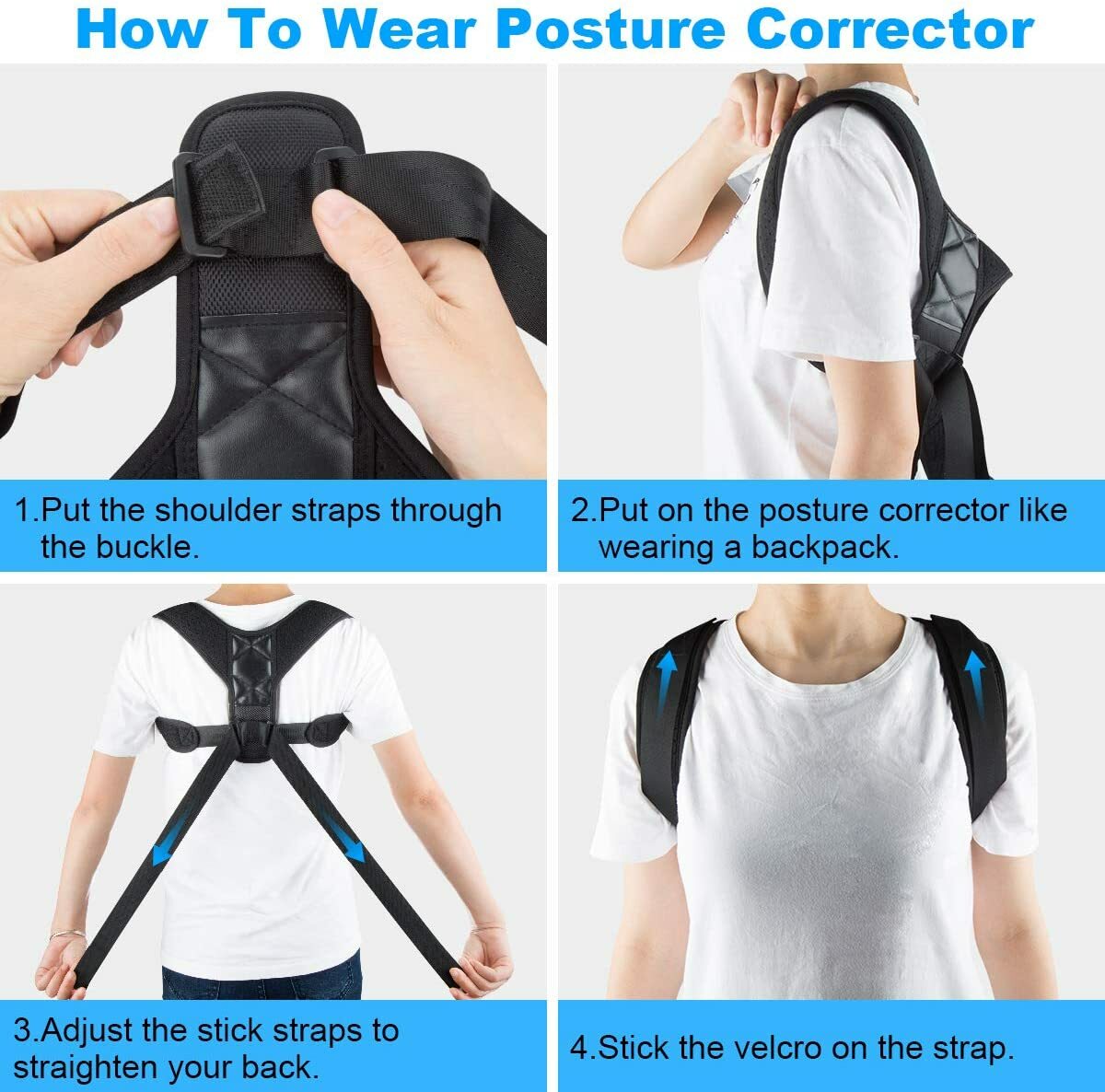 Posture Corrector For Women/Men Upper Back & Shoulder Support Brace USA SELLER