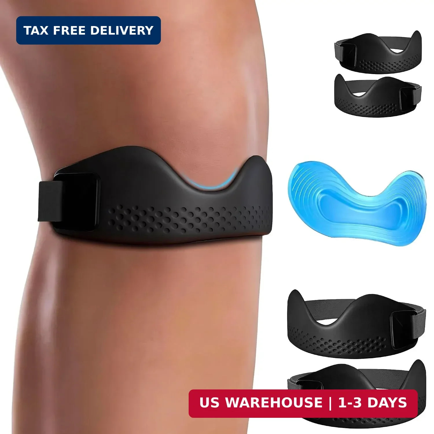 Silicone Knee Brace for Women & Men 2 Pack – Relieve Knee Pain & Provide Protect