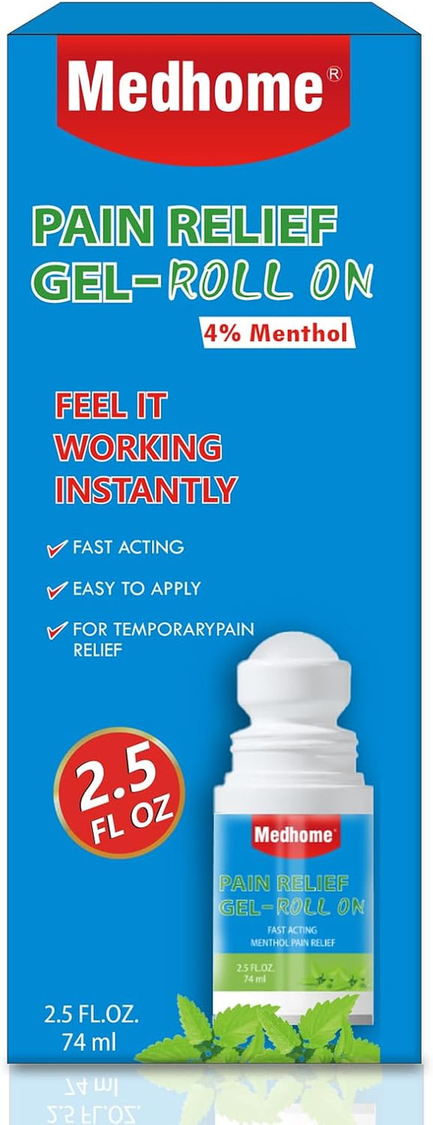 Pain Relief Roll On, Travel Size Pain Reliever, for Knee, Neck, Hip, Joint, S…