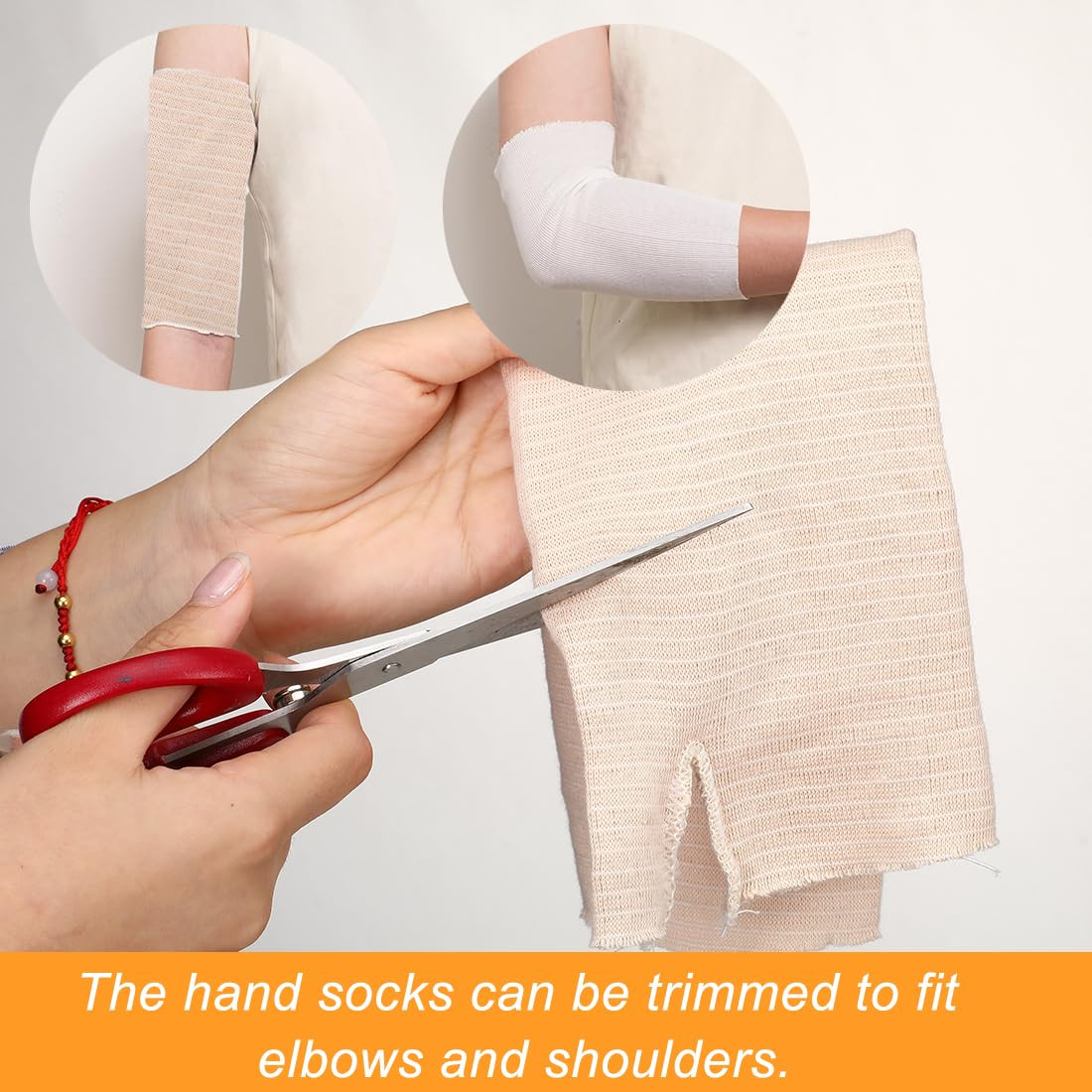 Tubular Stockinette, 4PCS Hand Socks for Splint Elastic Arm Cast Cover Gauze Sle