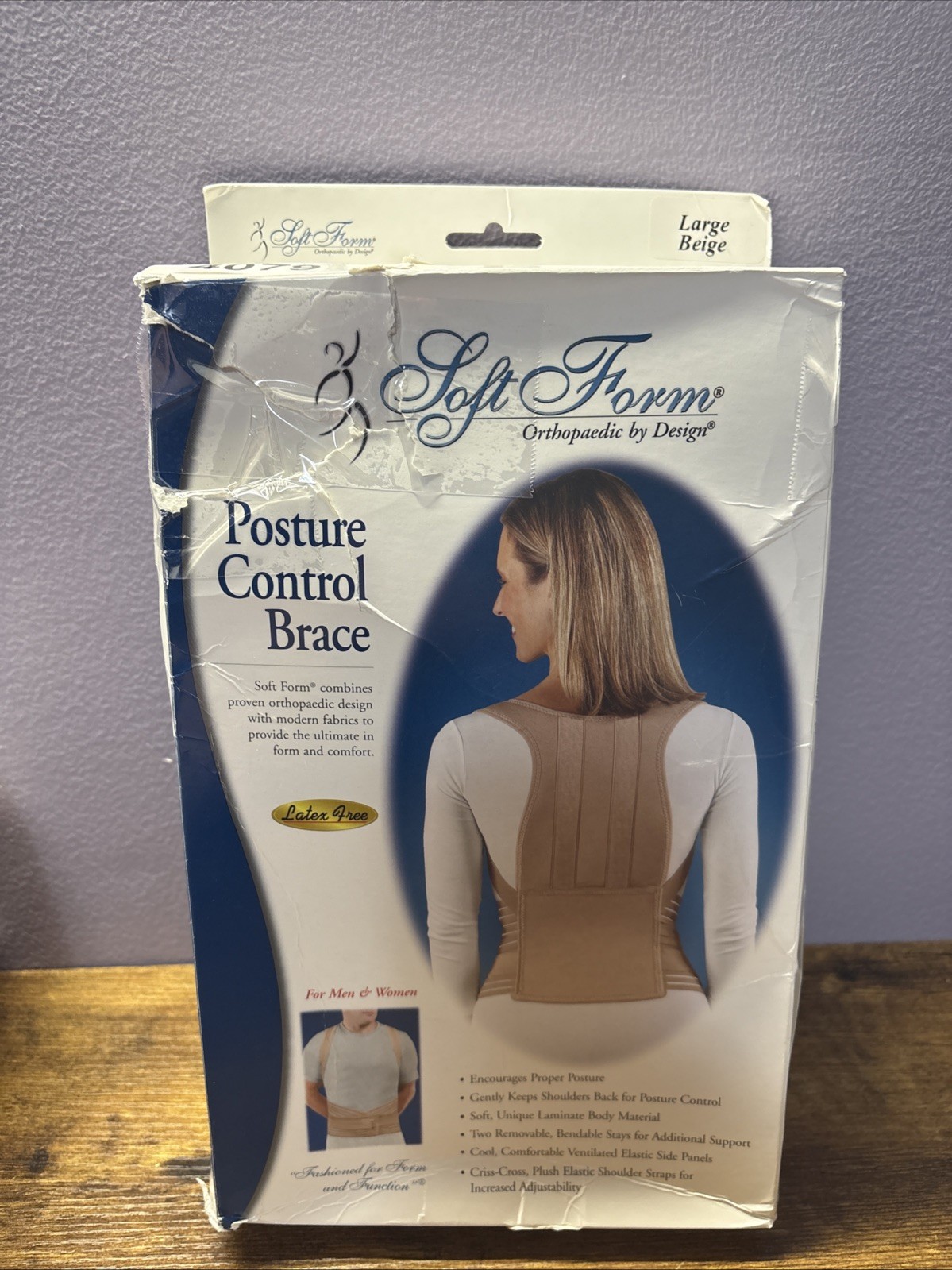 FLA orthopedics Posture Control Back Brace Large Beige 34-40”