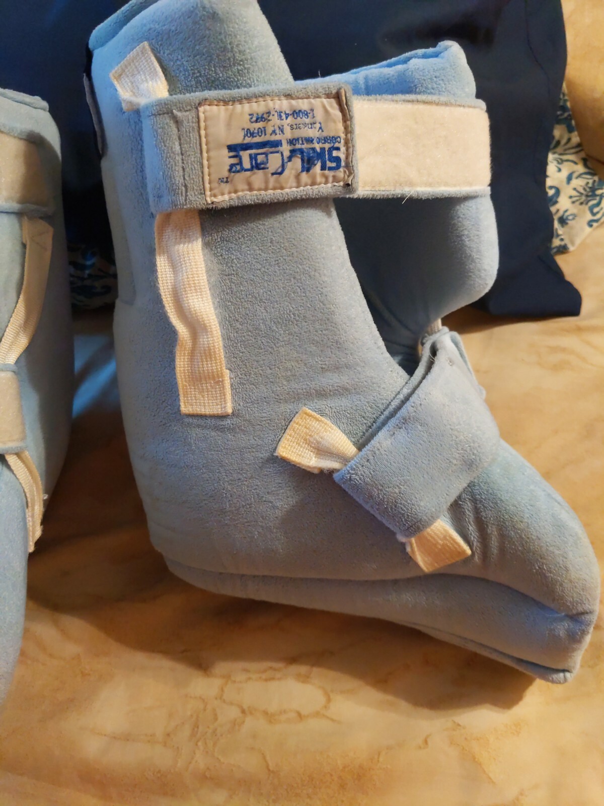 Heel Float Medium Blue by Skil-Care A Pair GUC