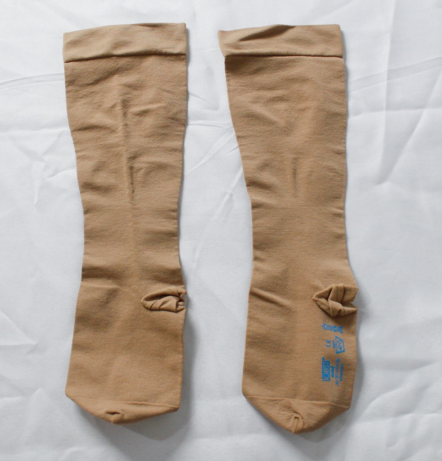 Jobst Unisex 20-30 mmHg Closed Toe Compression Knee High Socks NN7 Beige Med NWT