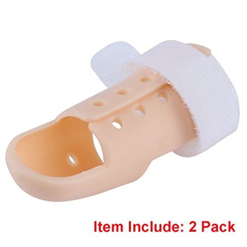 [2 Piece] Plastic Mallet Dip Finger Support Brace Splint Joint Size2
