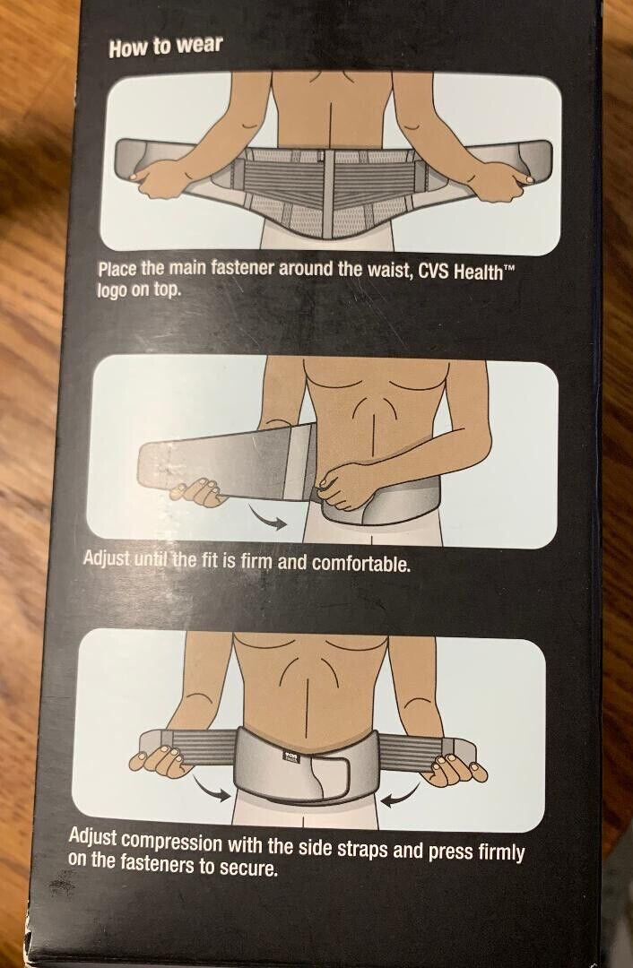 New CVS Health Firm Support Back Deluxe Stabilizing Support-Size LG/XL